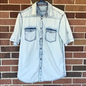 CLOSET CLEAR OUT! Calvin Klein stonewash denim shirt